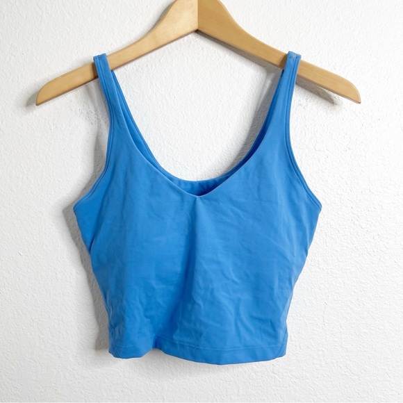 lululemon athletica Tops - Lululemon Align Blue Crop Tank Top Size 8